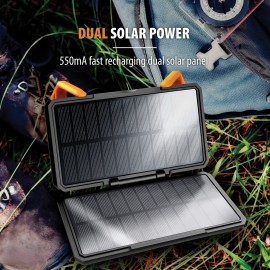 Toughtested Dual-Solar Switchback 10,000 Mah Power Bank