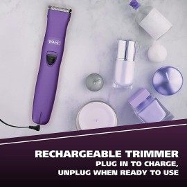 Wahl Pure Confidence Rechargeable Electric Trimmer, Shaver, & Detailer for Smooth Shaving & Trimming of The Face, Underarm, Eyebrows, & Bikini Areas