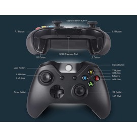 Xbox Controller Wireless for Xbox One,Xbox One X/S,Xbox Series X/S,Capes Controller with 3.5mm Headphone Jack(Black)