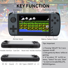 Zwying Handheld Game Console 4.3Inch IPS HD Retro Games Consoles with 3500 Classic Video Games,Multiple Emulators Console Support HD Out / 2 Wired Gamepads / TF Card Expansion Built-in 2500mAh Battery