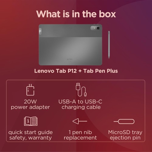 Lenovo Tab P12, 12.7 400 nits, 8GB, 128GB, Android 13