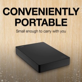 Seagate Portable Drive, 4TB, External Hard Drive, Dark Grey, for PC Laptop and Mac