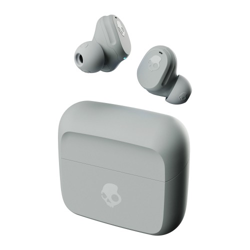 Skullcandy Mod Bluetooth Earbuds With Microphone, True Wireless With Charging Case (Light Gray / Blue)