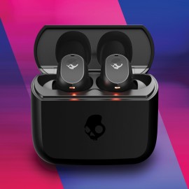 Skullcandy Mod Bluetooth Earbuds With Microphone, True Wireless With Charging Case (True Black)