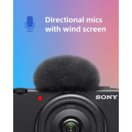Sony ZV-1F/B Vlog Camera for Content Creators and Vloggers Black