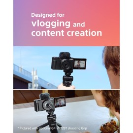 Sony ZV-1F/B Vlog Camera for Content Creators and Vloggers Black