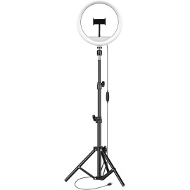 Supersonic Pro Live Stream 10-Inch Led Selfie Rgb Ring Light With Tabletop Stand