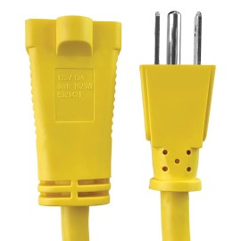 Yellow Outdoor Power Extension Cord (25 Feet)