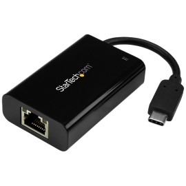 StarTech USB C to Gigabit Ethernet Adapter/Converter w/ PD 2.0, 1Gbps USB 3.1 Type C to RJ45/LAN Network w/ Power Delivery Pass Through Charging, TB3 Compatible/ MacBook Pro Chromebook - USB Type-C to Ethernet
