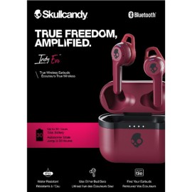 Skullcandy Indy Evo True Wireless In-Ear Headphones (2nd Generation, Deep Red)