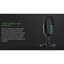 Razer Seiren Mini Ultra-Compact Condenser Microphone - Black