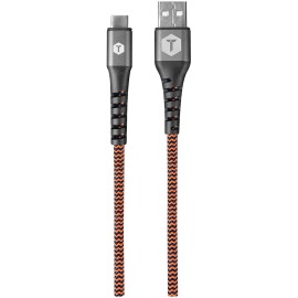 Tough Tested Charge & Sync USB Type-A to USB-C Hi-Speed Braided-Fabric 6-Foot Cable