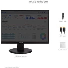 ViewSonic VS2247-MH 22 Inch 1080p Monitor with 75Hz, Adaptive Sync, Thin Bezels