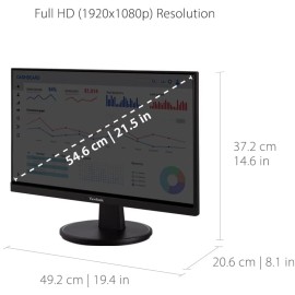 ViewSonic VS2247-MH 22 Inch 1080p Monitor with 75Hz, Adaptive Sync, Thin Bezels