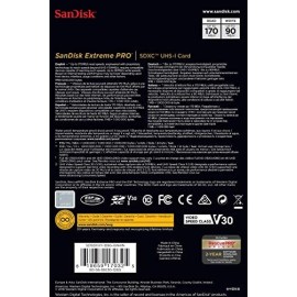 SanDisk Extreme Pro - Flash memory card - 128 GB - A2 / Video Class V30 / UHS-I U3 / Class10