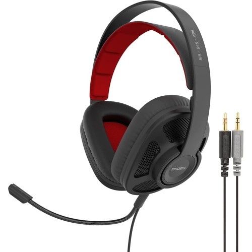 Koss GMR Over-Ear Gaming Headphones, Two Cords with Microphone Included, Black (Open-Back, 3.5 mm)