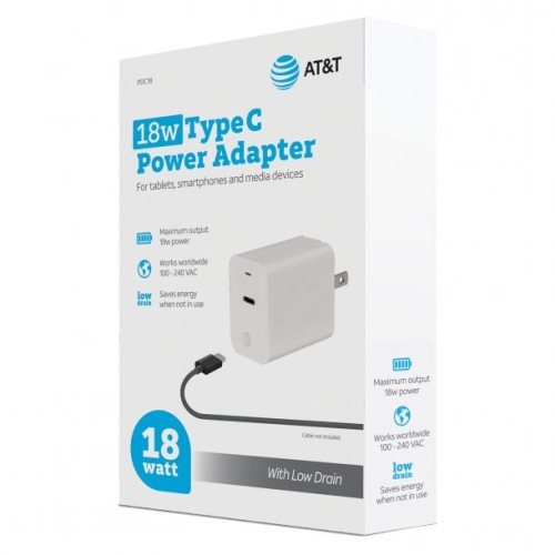 AT&T 18-Watt Type-C Power Adapter