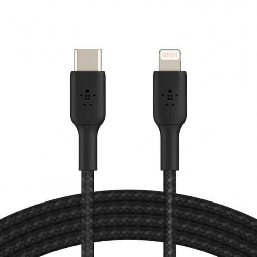 Belkin BOOST UP CHARGE™ Braided Lightning® to USB-C™ Cable, 3.3 Feet (Black)