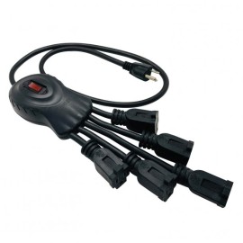 StanleyPowerSquid® 5-Outlet Cord Multiplier (Black)