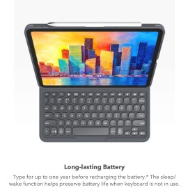 ZAGG Pro Keys Keyboard and folio case backlit Bluetooth QWERTY for Apple 10.9-inch iPad Air