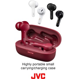 JVC True Wireless Earbuds Headphones, Bluetooth 5.0, Water Resistance (IPX4), Long Battery Life (up to 15 Hours)