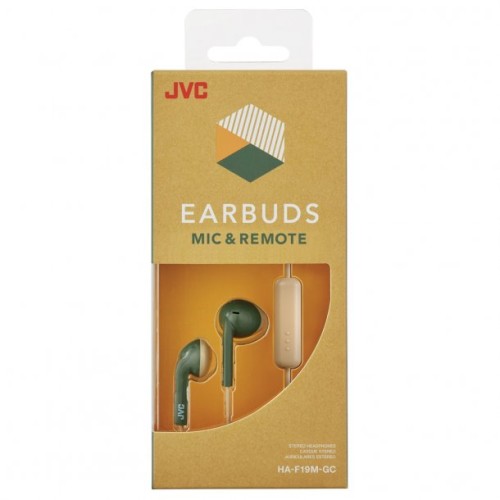 JVC  Retro In-Ear Wired Earbuds with Microphone (Green)