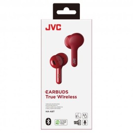 JVC  HA-A8T In-Ear True Wireless Stereo Bluetooth® Earbuds with Microphone and Charging Case (Red)