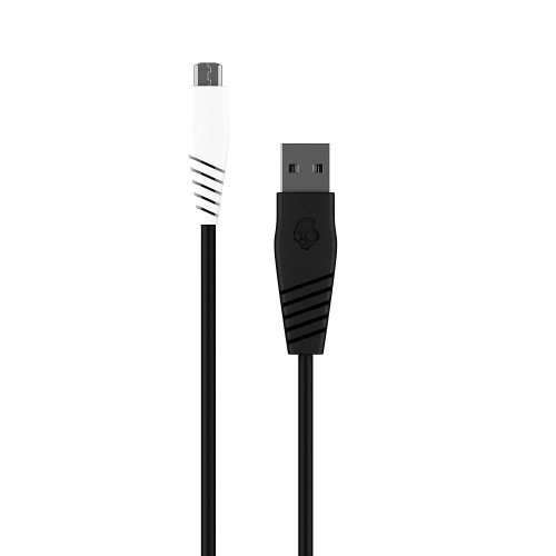 Skullcandy Line Round Charging Cable USB-A to Micro-USB - Black/White, 4ft