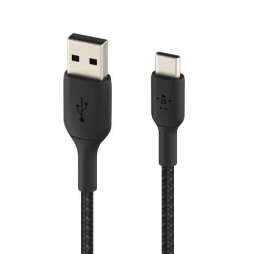 Belkin 6.6-Foot BOOST UP CHARGE™ Braided USB-C™ to USB-A Cable (Black)
