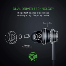 Razer Hammerhead Duo - Stereo Headset, Durable Aluminum Frame, Frustration-Free Braided Cables with Convenient in-line Microphone