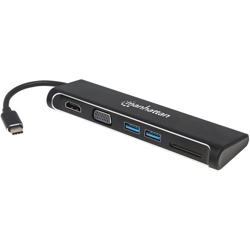 MANHATTAN Super Speed ​​USB-C to HDMI/VGA 4-in-1 Docking Converter