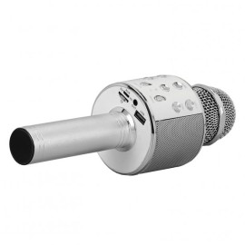 Supersonic  Wireless Bluetooth(R) Microphone With Built-In Hi-Fi Speaker (Silver)