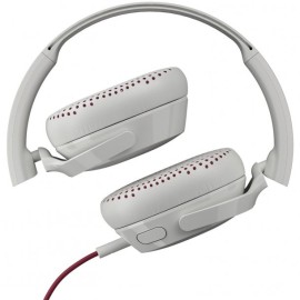 Skull Candy Riff On-Ear Wired Headphones with Microphone (White)