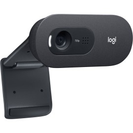 Logitech - C505 720p Webcam with Long-Range Mic - Black