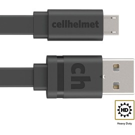 ellhelmet Micro USB Charge/Sync Cable - 6ft Flat (As Seen on Shark Tank)