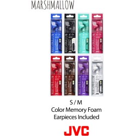 JVC Memory Foam Earbud Marshmallow Memory Foam Earbud with Mic Pink