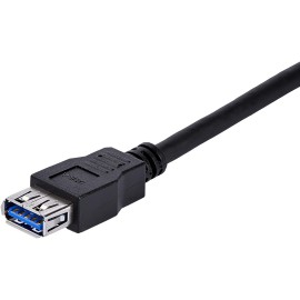 StarTech 1m Black SuperSpeed USB 3.0 Extension Cable A to A - Male to Female USB 3 Extension Cable Cord 1 m
