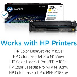 Original HP 215A Yellow Toner Cartridge | Works with HP Color LaserJet Pro M155, HP Color LaserJet Pro MFP M182, M183 Series | W2312A