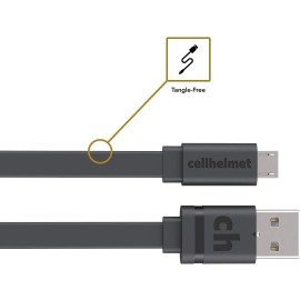 ellhelmet Micro USB Charge/Sync Cable - 6ft Flat (As Seen on Shark Tank)