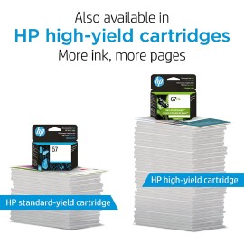 HP 67XL Tri-color High-yield Ink Cartridge | Works with HP DeskJet 1255, 2700, 4100 Series, HP ENVY 6000, 6400 Series | Original