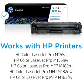 Original HP 215A Cyan Toner Cartridge | Works with HP Color LaserJet Pro M155, HP Color LaserJet Pro MFP M182, M183 Series | W2311A