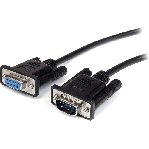 StarTech 3m Black Straight Through DB9 RS232 Serial Cable - DB9 RS232 Serial Extension Cable - Male to Female Cable