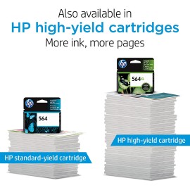 Original HP 564XL Black High-yield Ink | Works with DeskJet 3500; OfficeJet 4620; PhotoSmart B8550, C6300, D5400, D7560, 5510, 5520, 6510, 6520, 7510, 7520, Plus, Premium, eStation Series | CN684WN