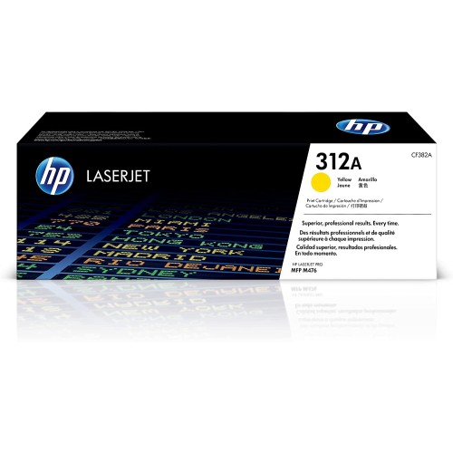 Original HP 312A Yellow Toner Cartridge | Works with HP Color LaserJet Pro MFP M476 Series | CF382A