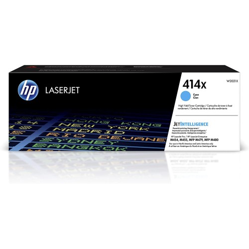 HP 414X | W2021X | Toner-Cartridge | Cyan | Works with HP Color LaserJet Pro M454 series, M479 series | High Yield