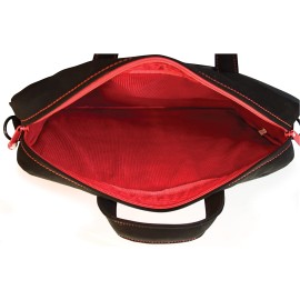 Mobile Edge 14.1-Inch Sumo Notebook Sleeve with Pant Pocket (Black Suede/Red Lining)
