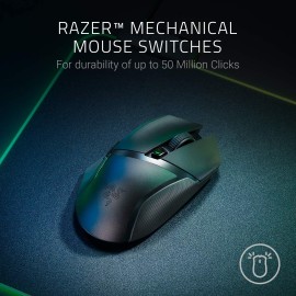 Razer Basilisk X HyperSpeed - Mouse - right-handed - optical - 6 buttons - wireless - Bluetooth, 2.4 GHz - black