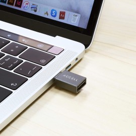 Accell Nano USB-C USB-A Adaper -  10Gbps Transfer Rate, Compatible with MS Windows, macOS, ChromeOS, Android Devices and More USB-C Mobile