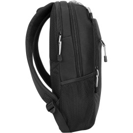 Targus Intellect Advanced Laptop Backpack for Lightweight Water-Resistant Slim Travel with Padded Back Support, Quick Access Stash Pouch, Protective Sleeve for 15.6-Inch, Black (TSB968GL)
