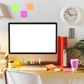 960 Sheets 12 Pads Transparent Sticky Notes, 4 Index Flag 8 Clear Multicolor Self Sticky Note Pads Markers Sticky Index Tabs